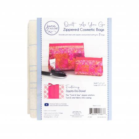 JT-1867 Zippity Do Done Cosmetic Bags Pink Zip - Image 1