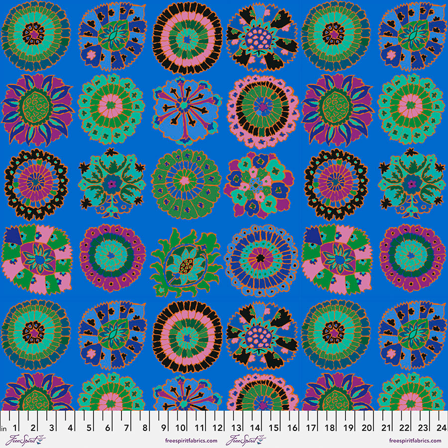 PWGP192.BLUE Carpet Cookies Kaffe Fassett Collective February 2023 Carpet Cookies Blue - Image 1