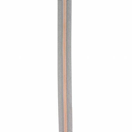 ZBY5C58 Zips By the Yard Black/White #5 Nylon Rose Gold Coil Zippers - Image 1
