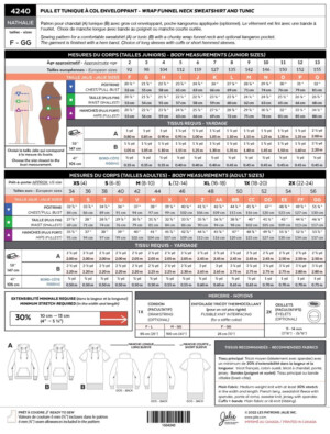 Nathalie Wrap Funnel Neck Sweatshirt and Tunic Pattern - Image 2