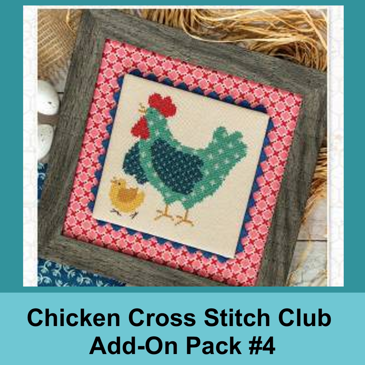 Clubs Graphics-036 Lori Holt Chicken Cross Stitch Club Add-On Pack #4 - Image 1