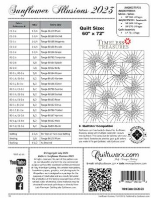 Sunflower Illusions 2023 Pattern - Image 2