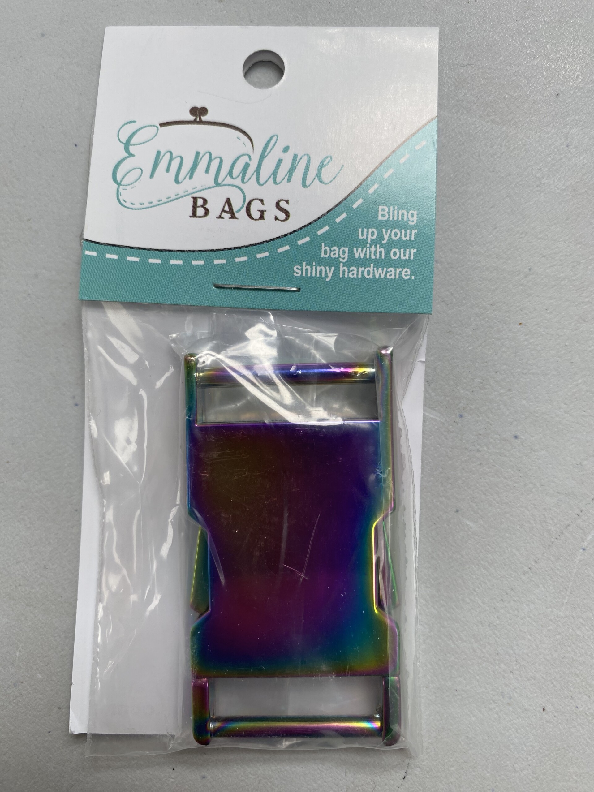 2023-06-06 11.53.53 Emmaline Bags Metal Side Release Buckle 1inch (25mm) Iridescent Rainbow - Image 1