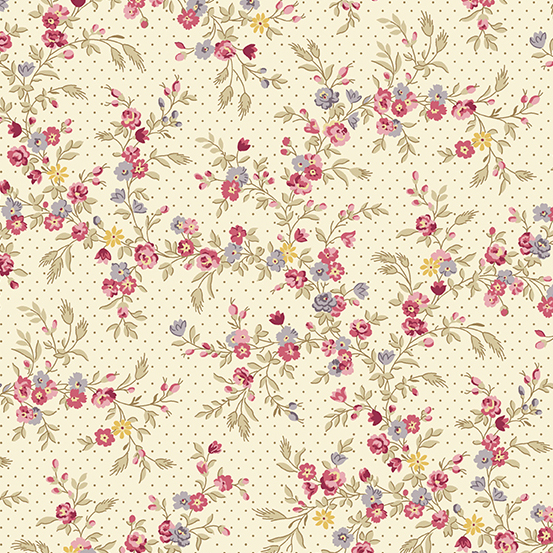 72dpi-A-689-L Sienna Trailing Flowers Cream - Image 1