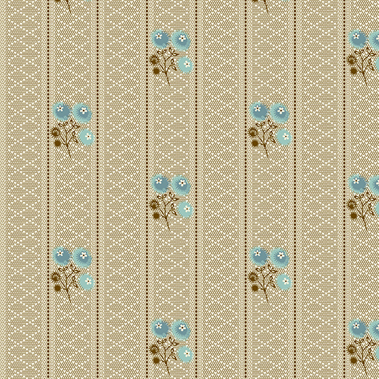72dpi-A-690-N Sienna Trailing Lattice Posy Walnut - Image 1