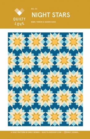 QLP131 Night Stars Quilt Pattern - Image 1