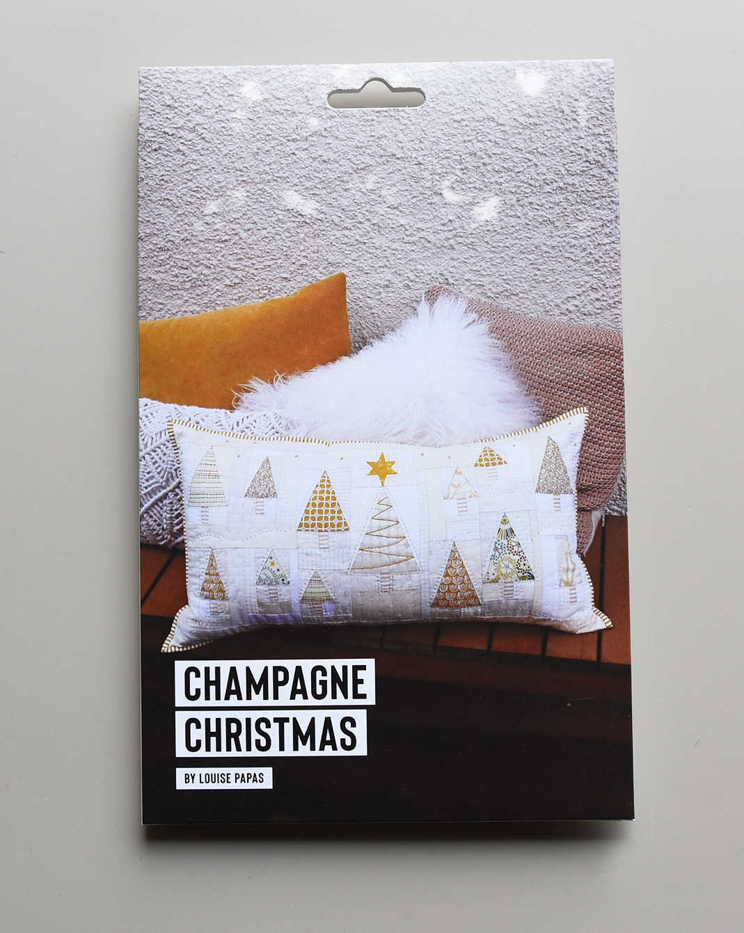 856866008496 Champagne Christmas Cushion Pattern - Image 1