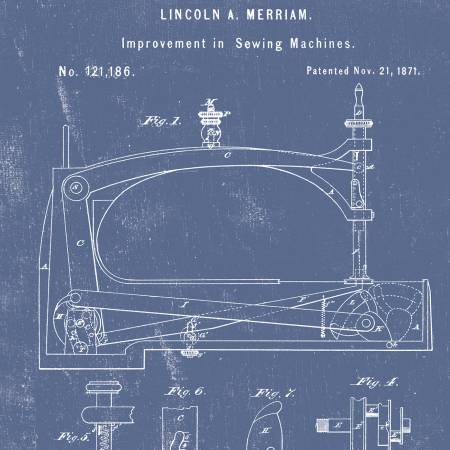 C13887R-DENIM Sew Journal Sewing Machine Panel Denim - Image 1