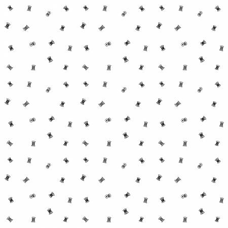 C13894R-WHITE Sew Journal Tiny Spools White - Image 1