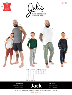 Jack Pull-On Jersey Lounge Pants and Shorts Pattern