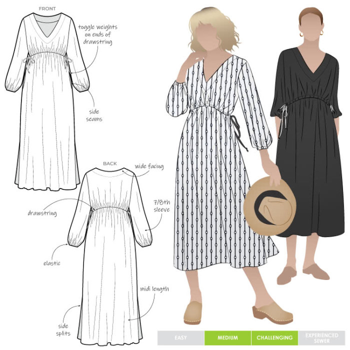 STAP085_cover-700px Naomi Woven Dress Pattern Size 4-16 - Image 1