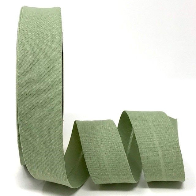 7411-30-370 Plain Polycotton Bias Binding Sage - Image 1