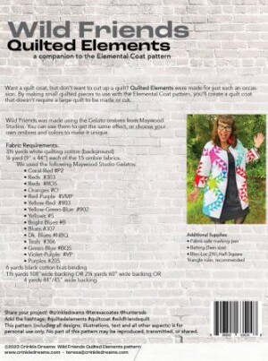 Wild Friends Quilted Elements Pattern - Image 2