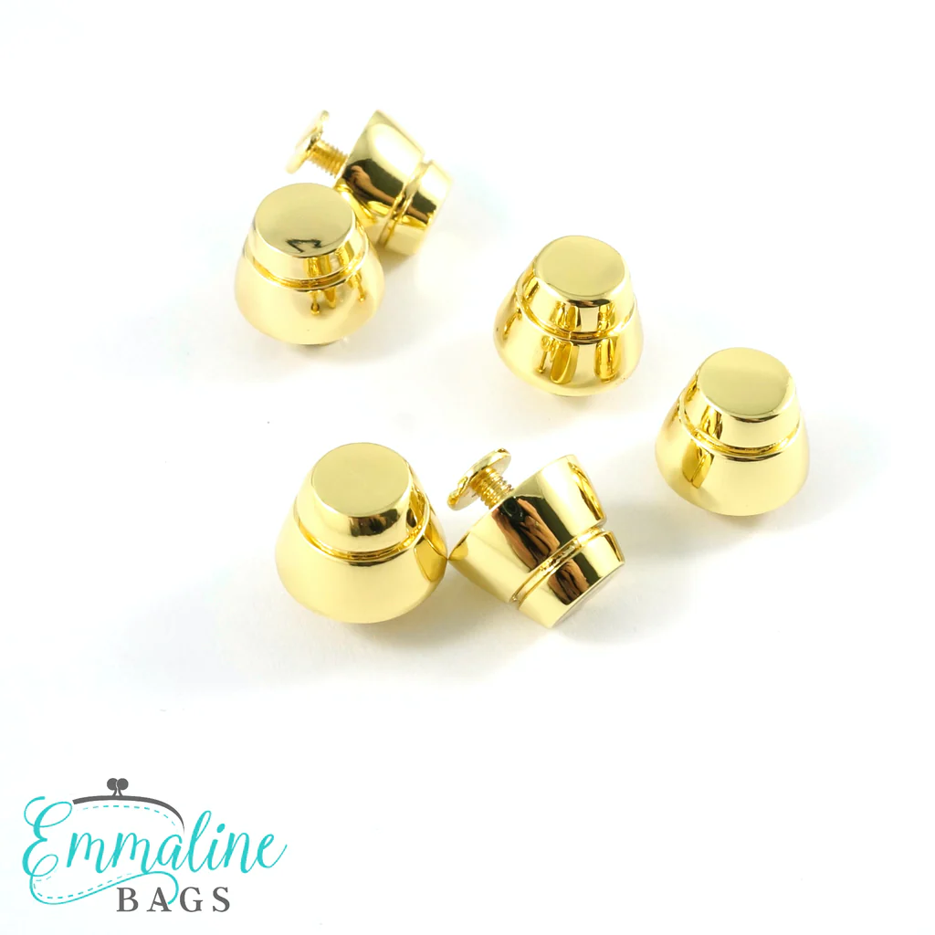 PremiumPurseFeetGOLD Emmaline Bags Premium Purse Feet 9/16" (14mm) in Gold - Image 1