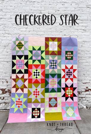 KAT118 Checkered Star Quilt Pattern - Image 1