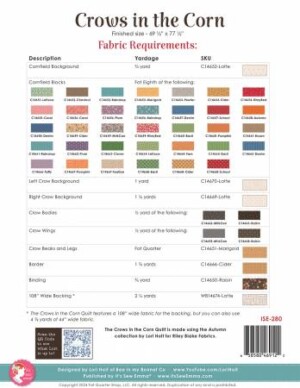 Lori Holt Crows In The Corn Quilt Pattern - Image 2