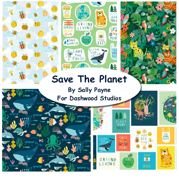 FQBs_3-973 Save The Planet Fat Quarter Bundle - Image 1