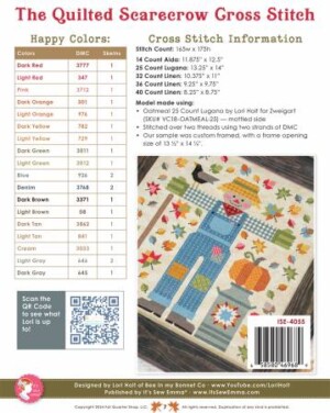 Lori Holt The Quilted Scarecrow Cross Stitch Pattern - Image 2