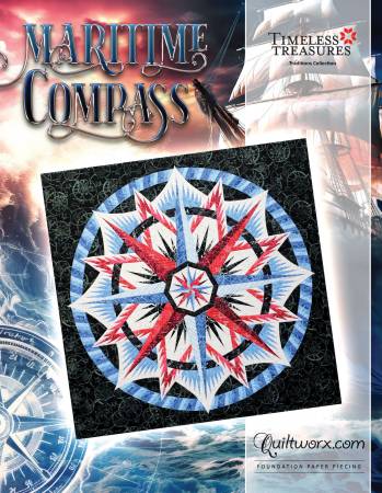 JNQ00286P5 Maritime Compass Quilt Pattern - Image 1