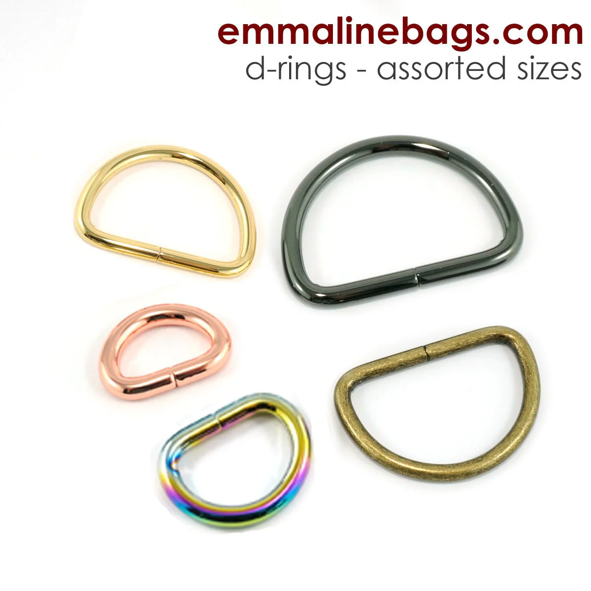 d-rings-4-packbag-hardwareemmaline-bags-inc-874575 Emmaline Bags 3/4" (18mm) D Rings in Matte Black Finish 4 Pack - Image 1