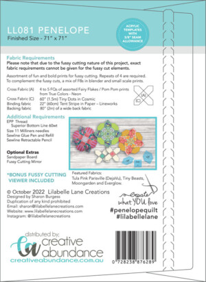 Penelope Quilt Pattern - With Templates - Image 2
