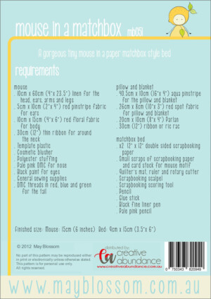 Mouse In A Matchbox Pattern - Image 2