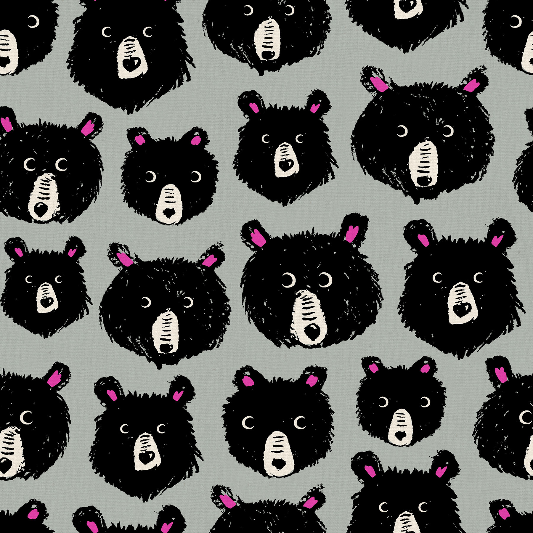52110L-19-1 Teddy And The Bears Canvas Steel - Image 1