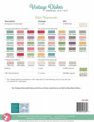 Piece and Plenty Vintage Dishes Quilt Kit - Image 2