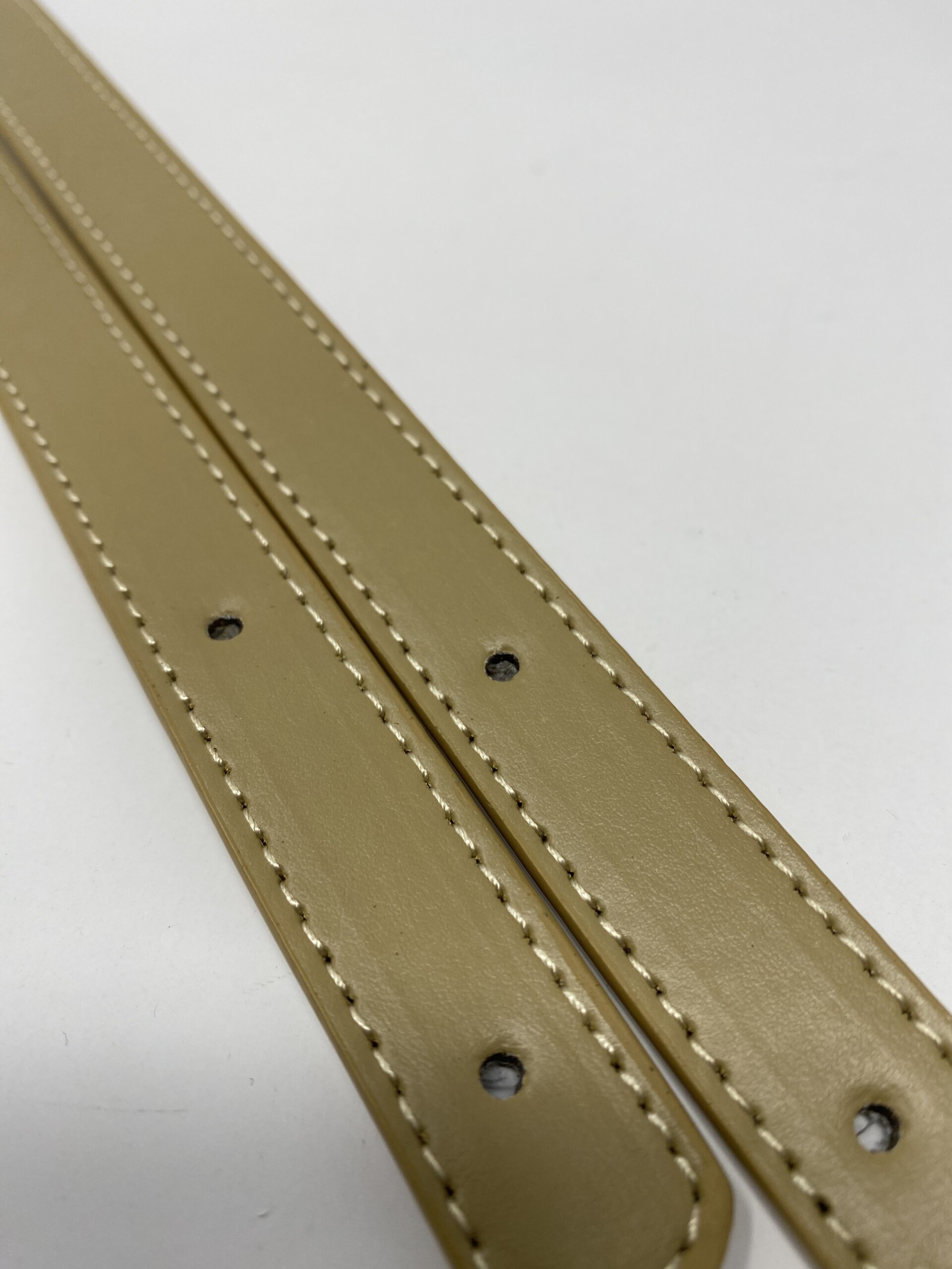 2024-12-13 15.21.31 Rivetable Hole Punched Faux Leather Strap - Khaki - Image 1