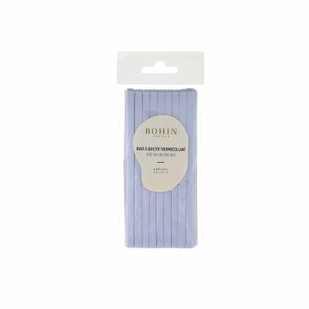 92032 Fusible Quilt Bias Tape Pastel Blue1/4in x 5-1/2yds - Image 1