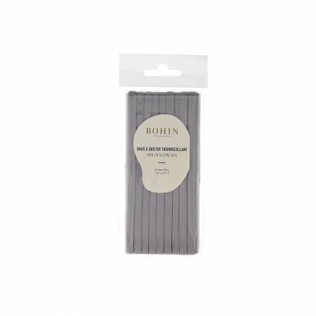 92045 Fusible Quilt Bias Tape Grey 1/4in x 5-1/2yds - Image 1