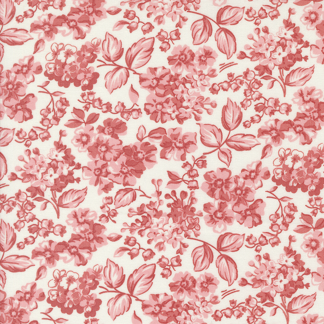 55312 21 Rosemary Cottage Blooms Cream Strawberry - Image 1