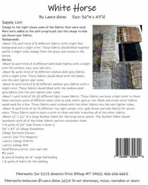 White Horse Collage Pattern by Laura Heine - Image 2