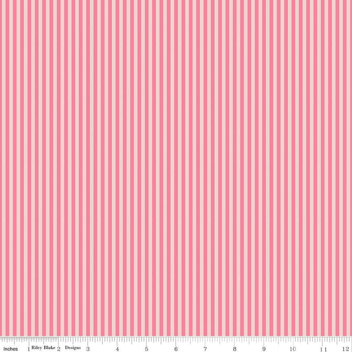 C500-SUGARPINK Riley Blake Tonal Stripe 1/8 inch Sugar Pink - Image 1