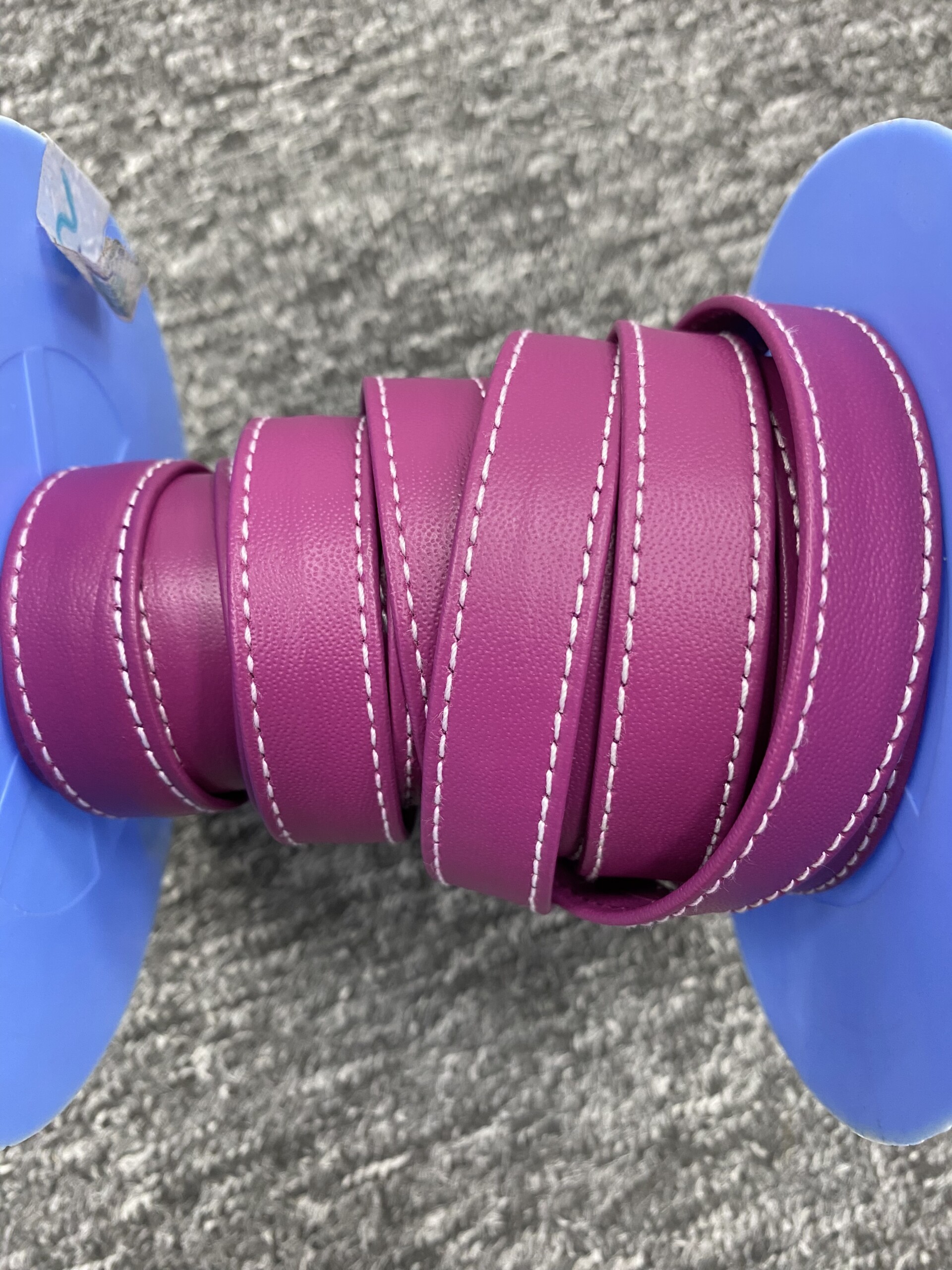 2025-05-21 14.43.18 Folded Leather strips Purple 10mm - Image 1