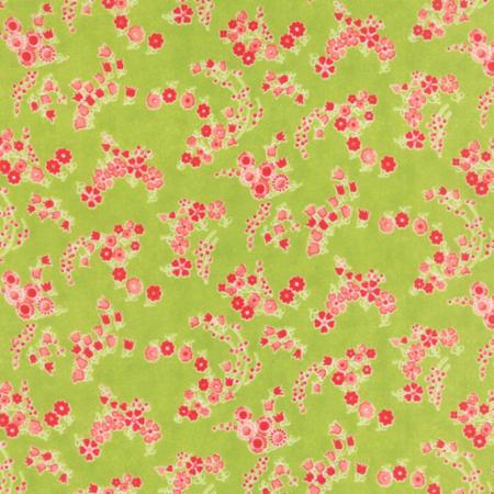 55136-14F little lady green Little Ruby Flannel Little Lady Green - Image 1