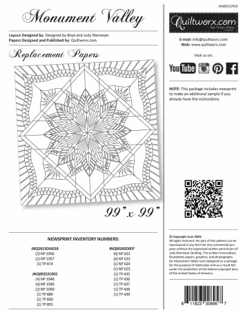 JNQ00222R16 Monument Valley Replacement Papers - Image 1