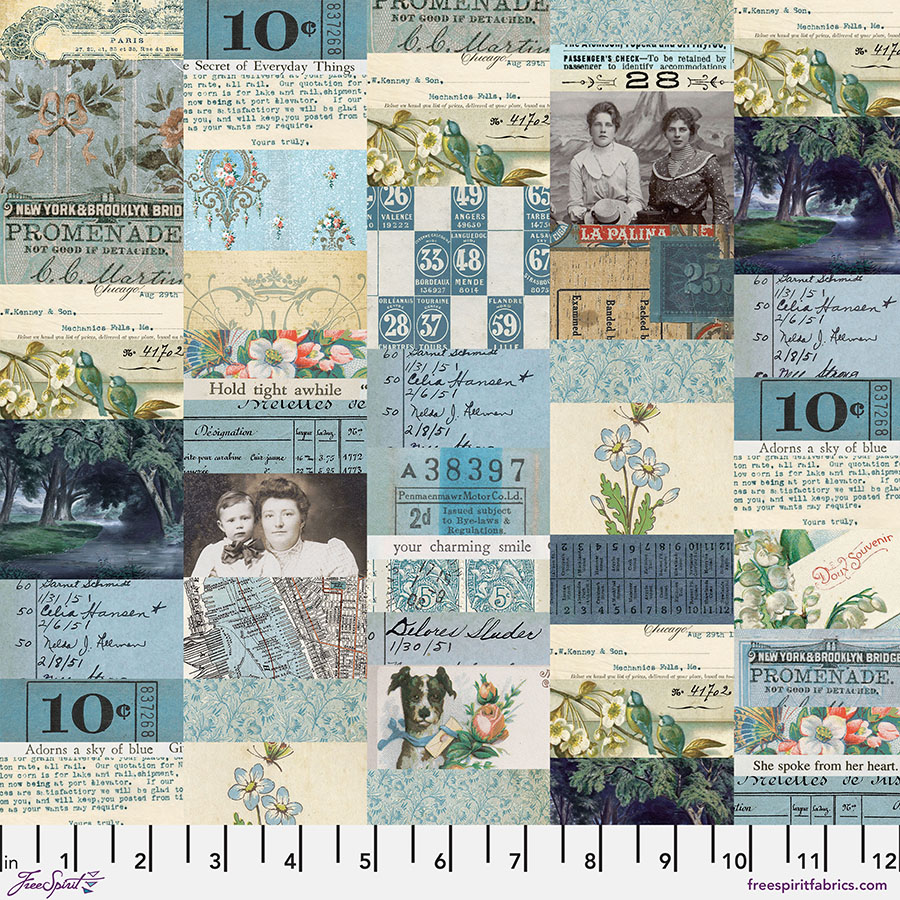 PWTH280.BLUE Tim Holtz Blue Palette Collage - Image 1