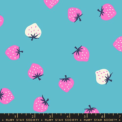3085-20 Strawberry Toss Turquoise - Image 1