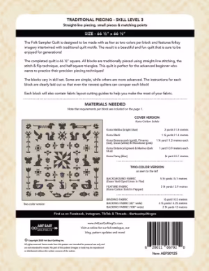 Folk Sampler - The Complete Quilt Pattern - Image 2