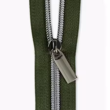 ZBY5C134 Zips By the Yard Fern Tape & Nickel Look Nylon Teeth - Image 1