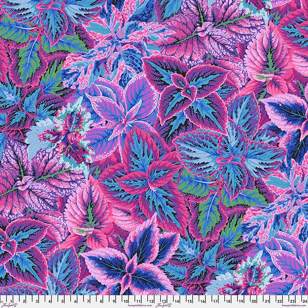 PWPJ132.BLUE-Bold-Leaves-Kaffe-Fassett-Collective-Autumn-2025 Kaffe Fassett Collective Autumn 2025 Bold Leaves Blue - Image 1
