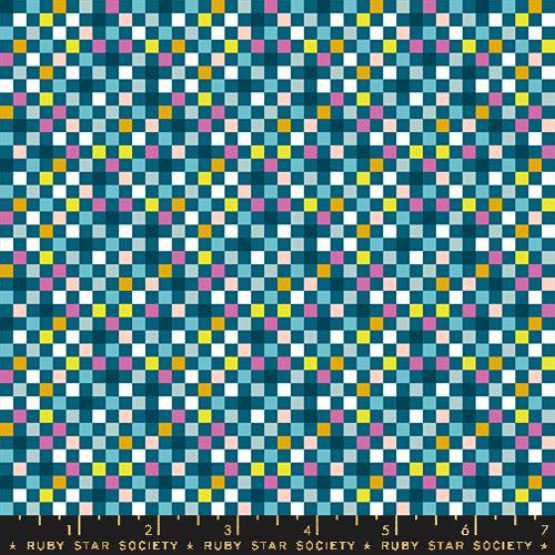 RS1102-14 Washi Plus Checkmate Teal - Image 1