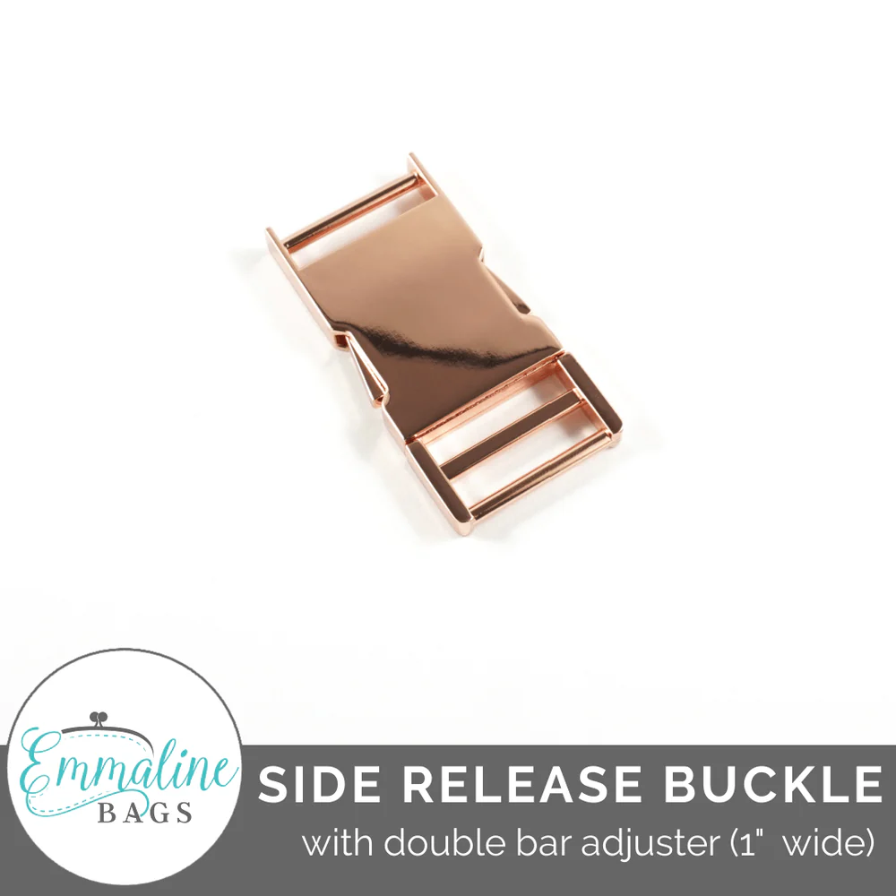 side-release-buckle-with-double-bar-adjuster-1-25-mm-bag-hardware-emmaline-bags-inc-523607 Emmaline Side Release Buckle: With Double Bar Adjuster - 1" (25 mm) Copper - Image 1