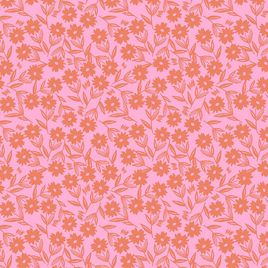 1569-EO Petals And Stitches Sunshine Blooms Pink - Image 1