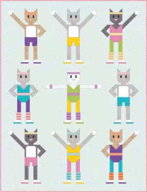 Catrobics - Cats Movin’ & Groovin’ Quilt Pattern - Image 4