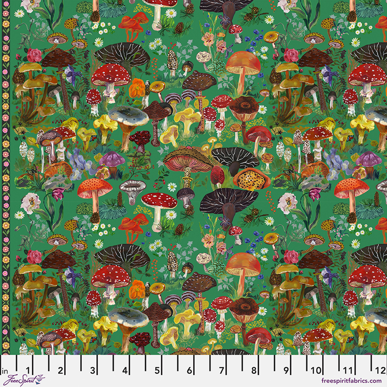 PWNL059.MOUSSE__77837 Pastoral Symphony Magic Mushrooms Green - Image 1