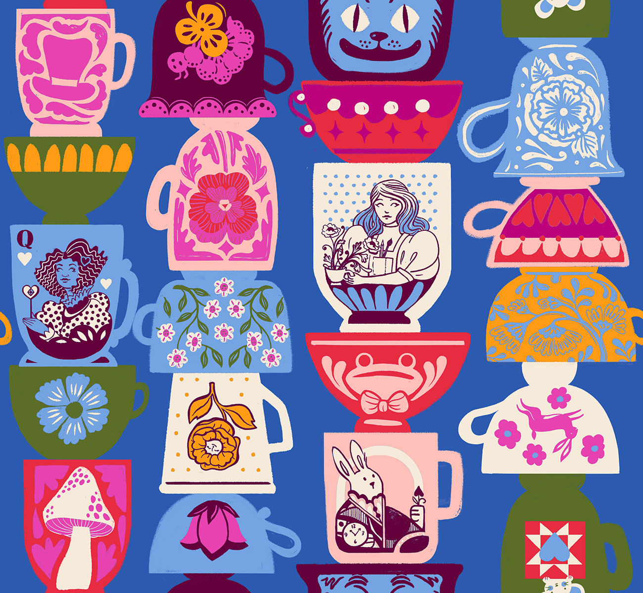 RS 2122 12 Hello Alice Tea Party Blue - Image 1