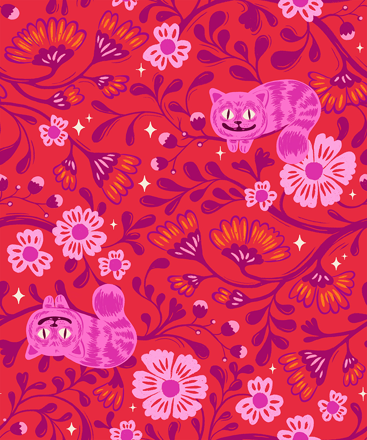 RS 2123 12 Hello Alice Cheshire Ruby - Image 1