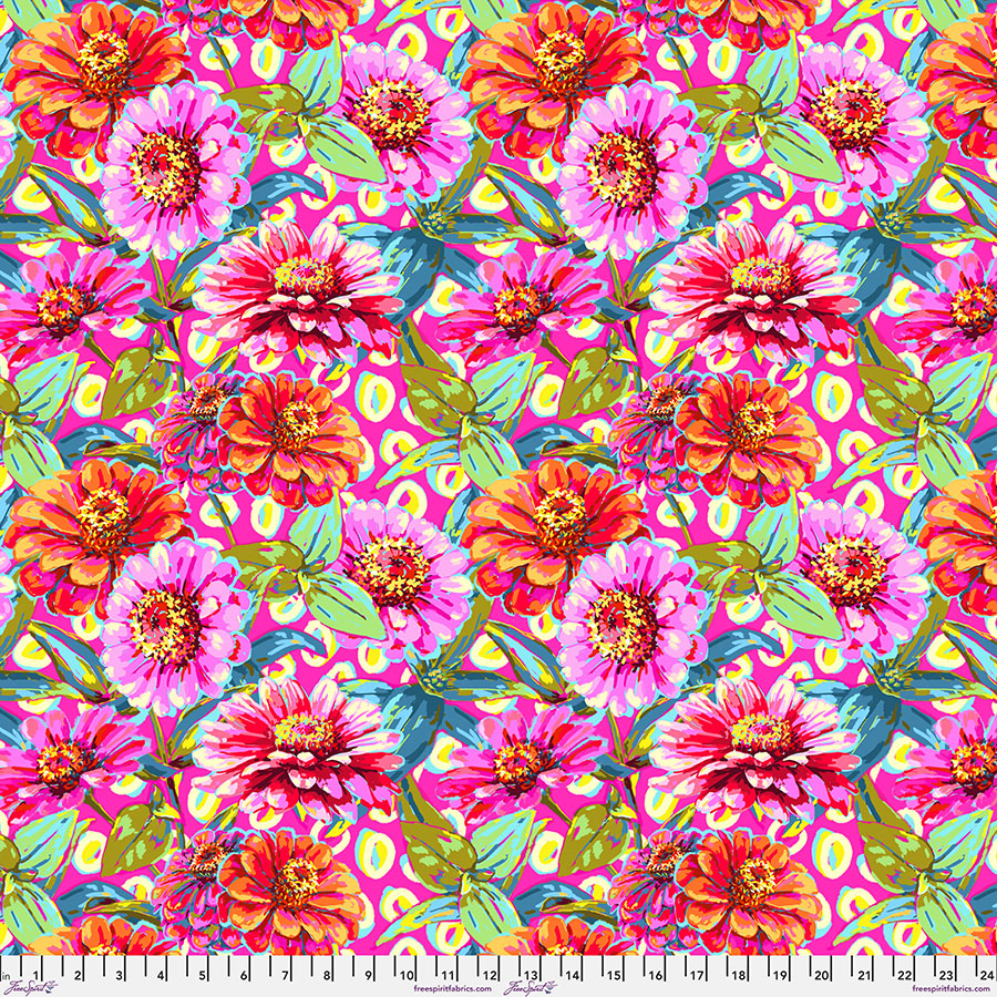 PWOB120.PINK Festival Zinnias Pink - Image 1